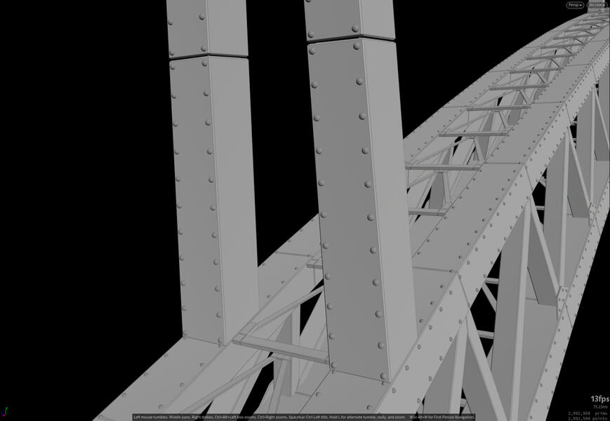 &quot;The Mile High Bridge&quot; procedural 3D model (Houdini) The Garfield Movie