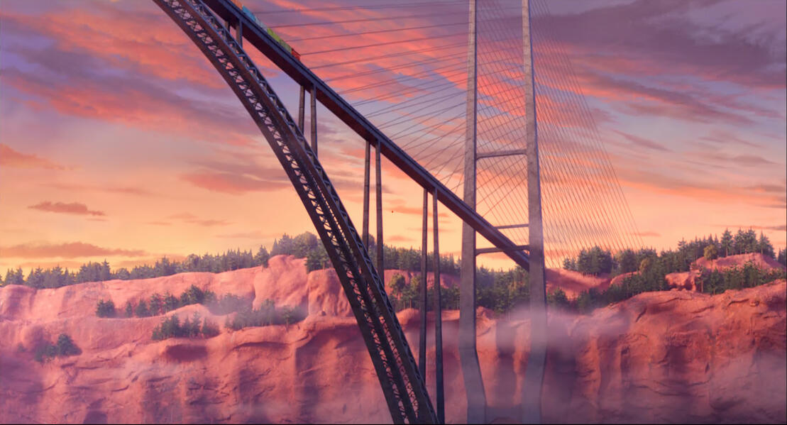 &quot;The Mile High Bridge&quot; procedural 3D model (Houdini) The Garfield Movie