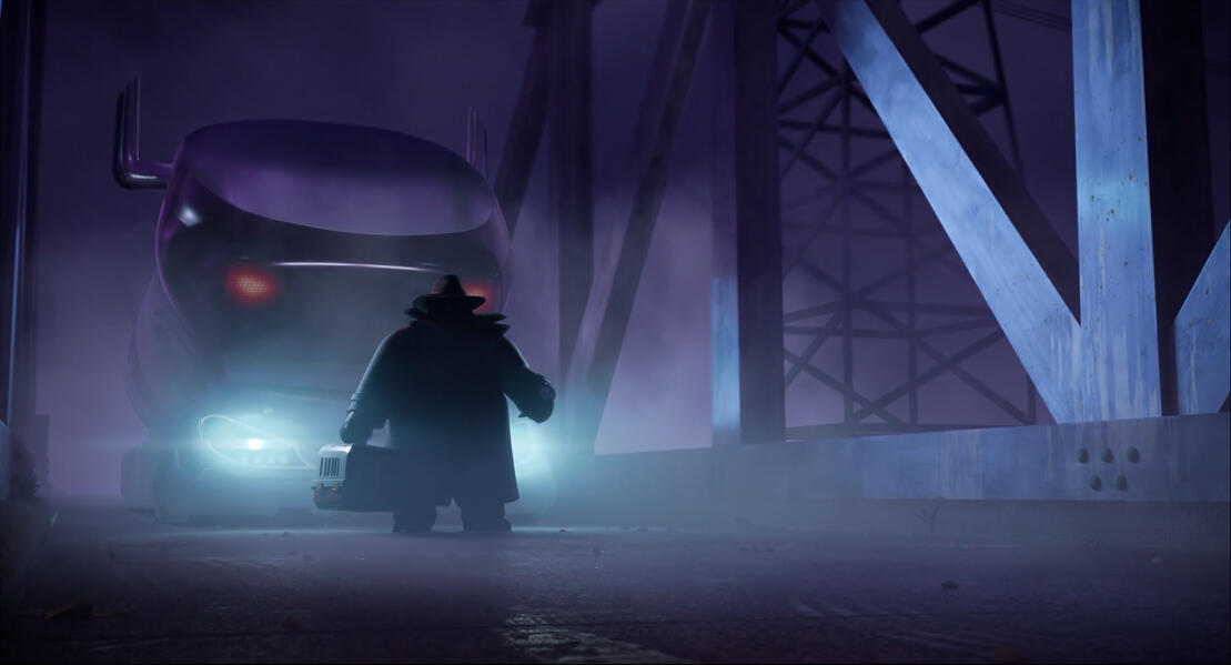 &quot;River Bridge&quot; environment rough layout and 3D model The Garfield Movie