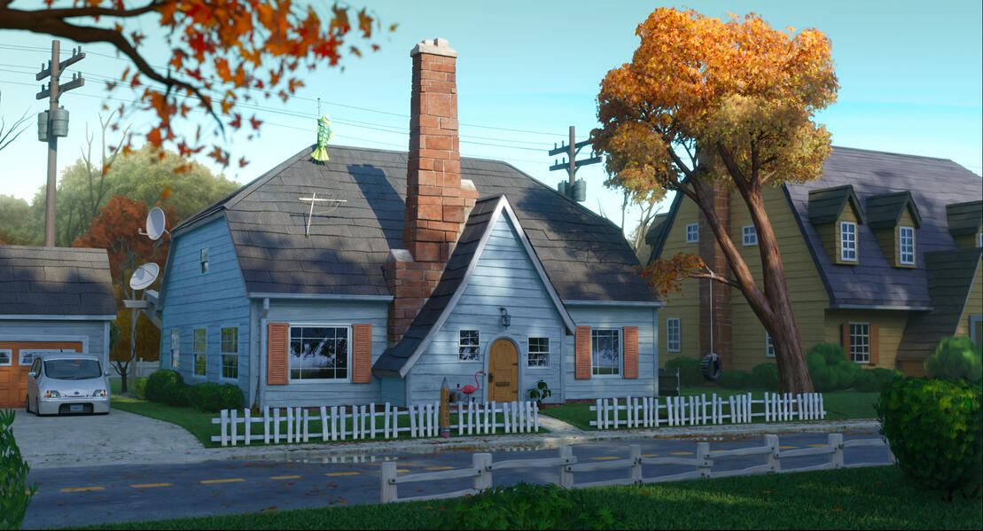 Sky and vegetation (matte paint) The Garfield Movie