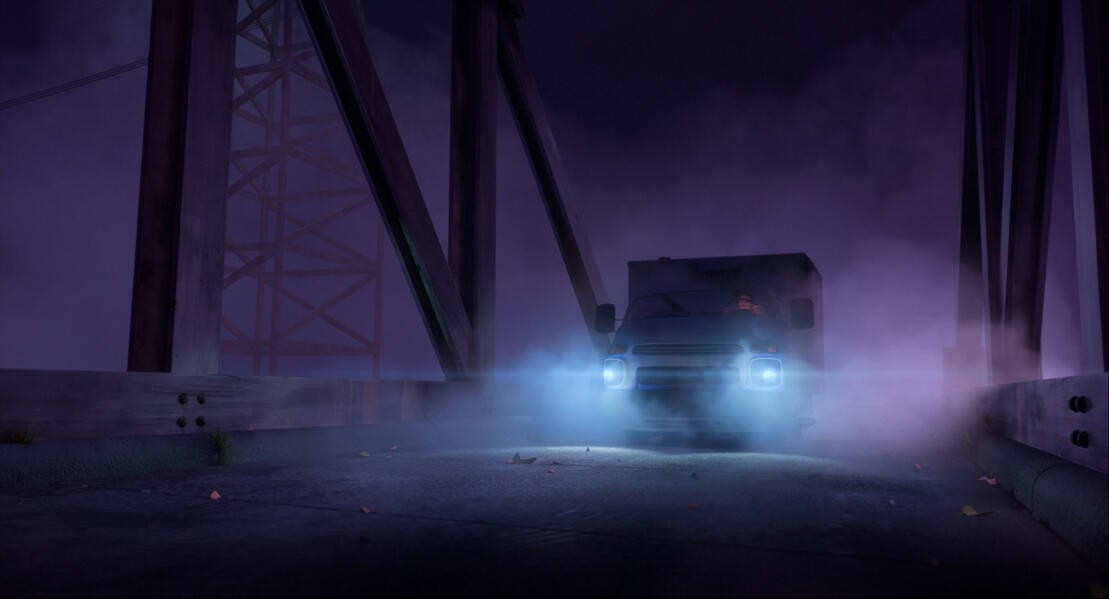 &quot;River Bridge&quot; environment rough layout and 3D model The Garfield Movie