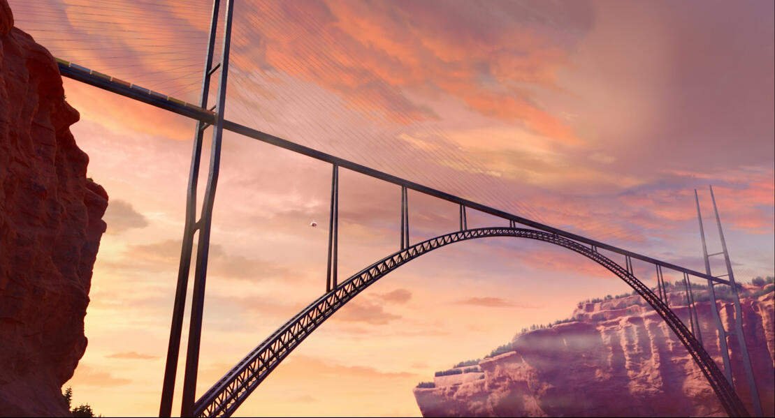 &quot;The Mile High Bridge&quot; procedural 3D model (Houdini) The Garfield Movie